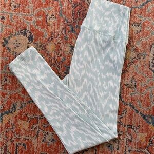 Aerie Light Green Patterned Leggings